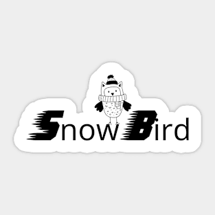 Snow Bird Winter Season Sticker